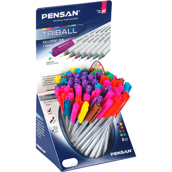 pensan-tukenmez-kalem-triball-10-mm-bilye-uc-renkli-60-li-stand-1003